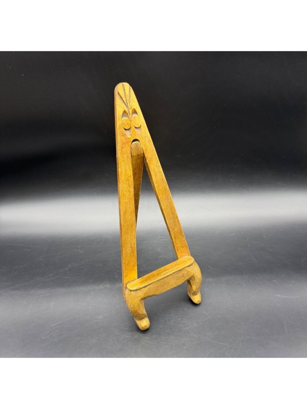 Wooden Easel Display Stand Florentine Italy Gold Vintage Hollywood Regency